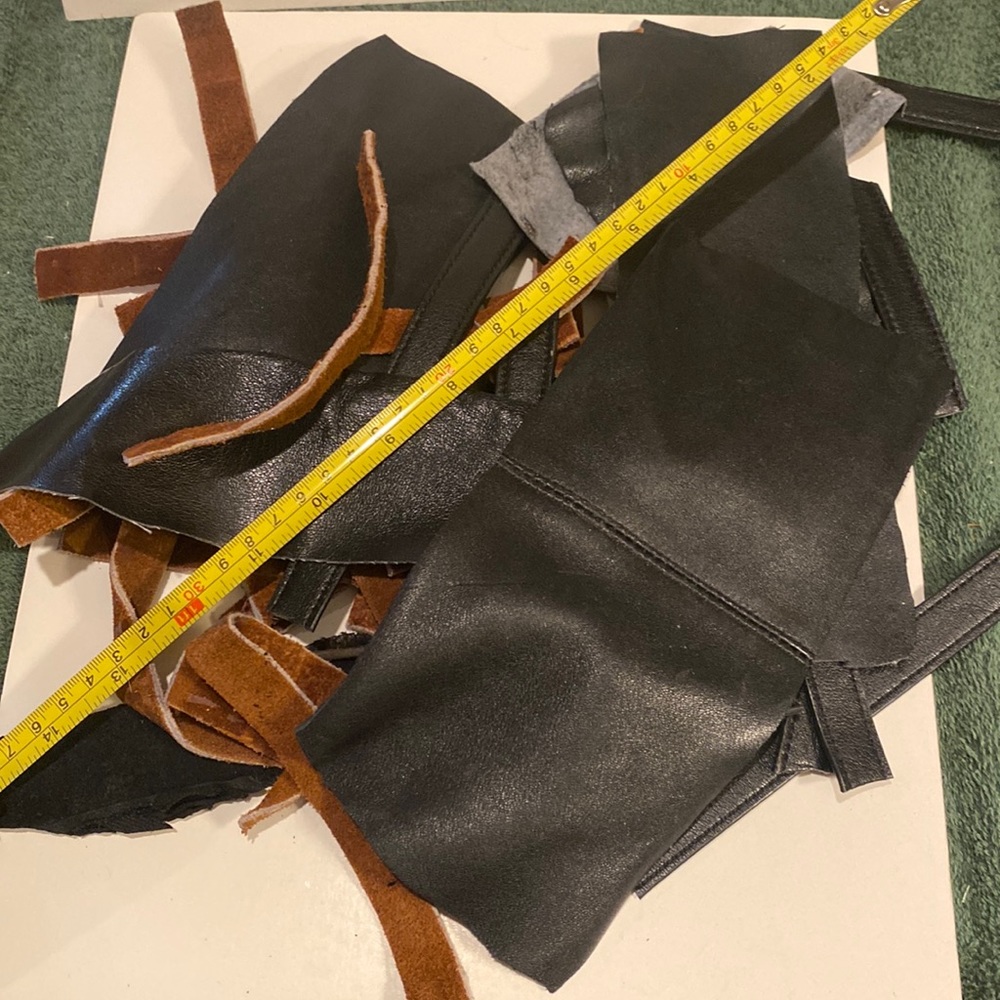 Leather and suede pieces